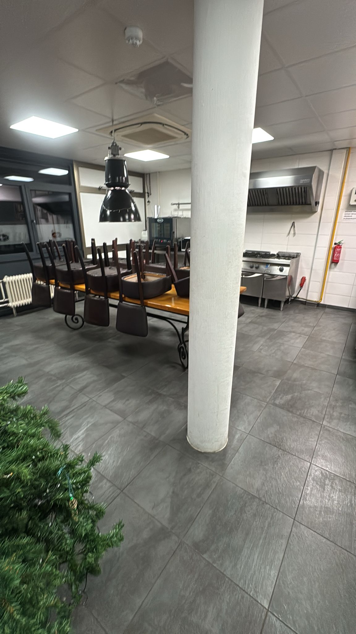 Professionele schoonmakers aan het werk